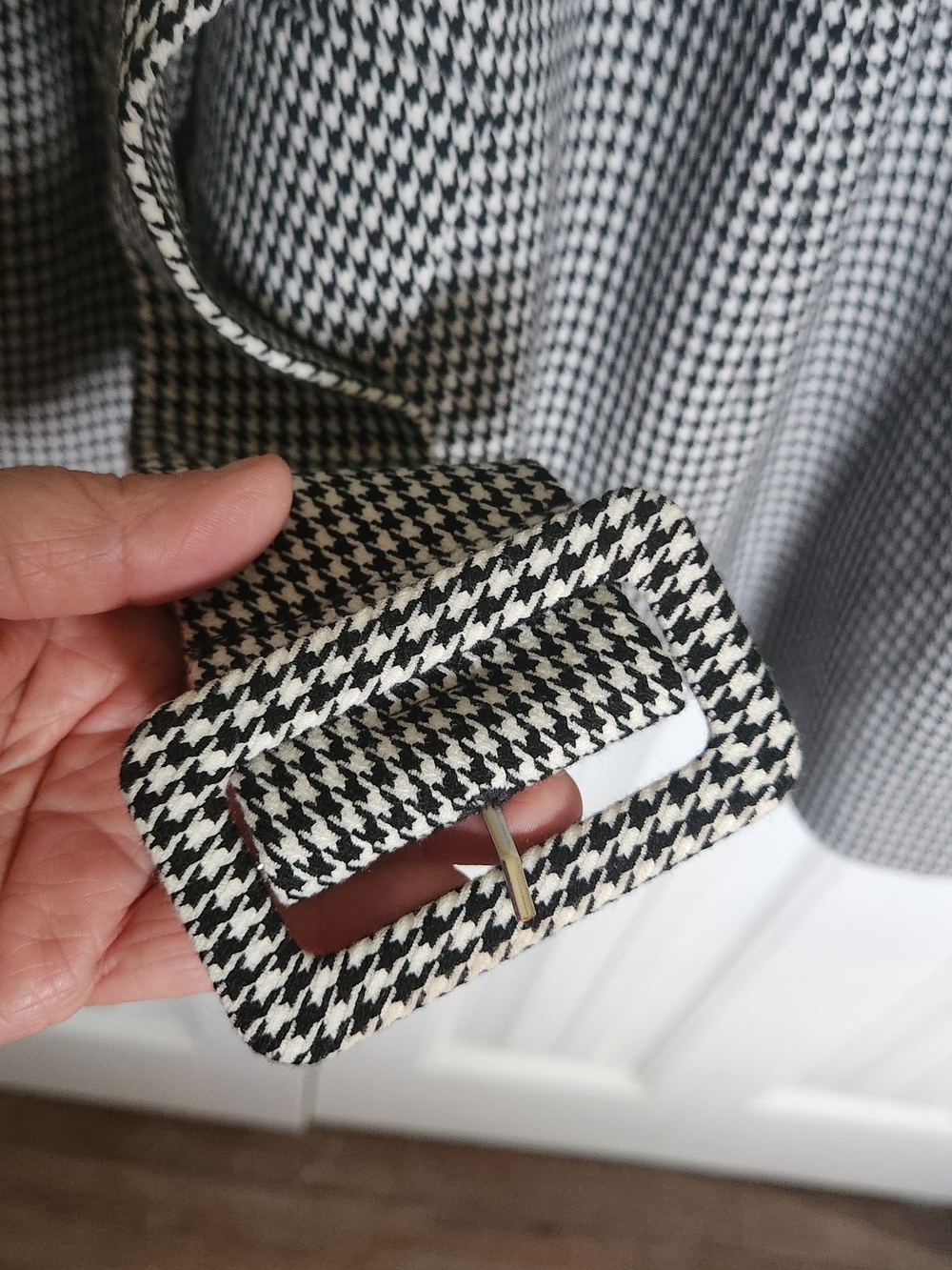Express Women's Black & White Houndstooth Blazer Jacket Size Small - Picture 12 of 13
